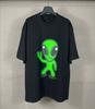 Summer New Trendy Brand Alien Smiley Face Printing Loose Short-sleeved T-shirt Men and Women Casual Versatile Plus Szie T-shirt