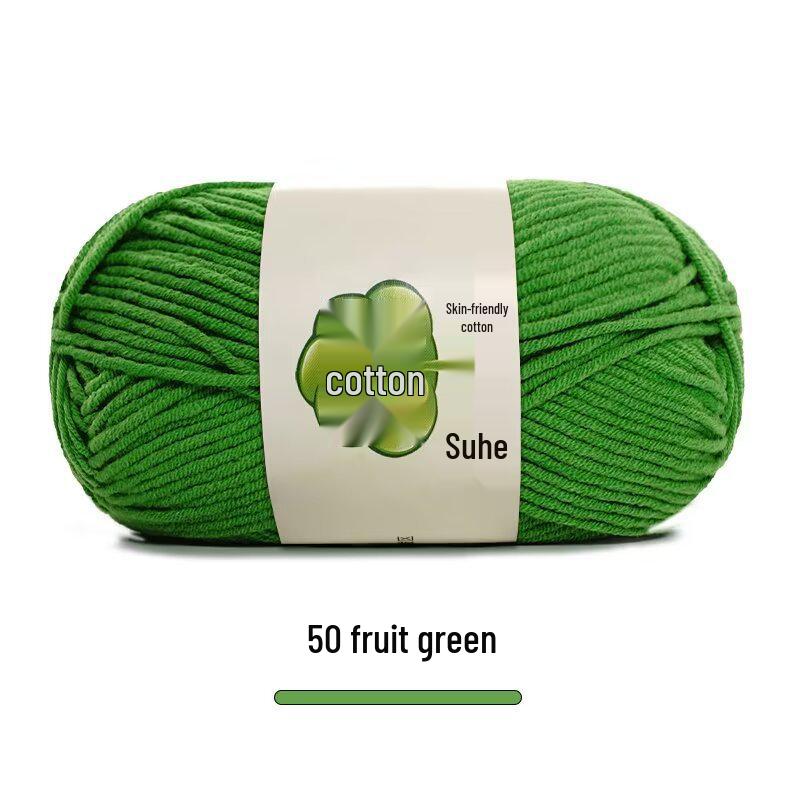 Combed Milk Cotton 5-Strand Yarn Pack for Hand-Knitted Scarves, Medium Thick, DIY Blanket Knitting, Crochet Material.