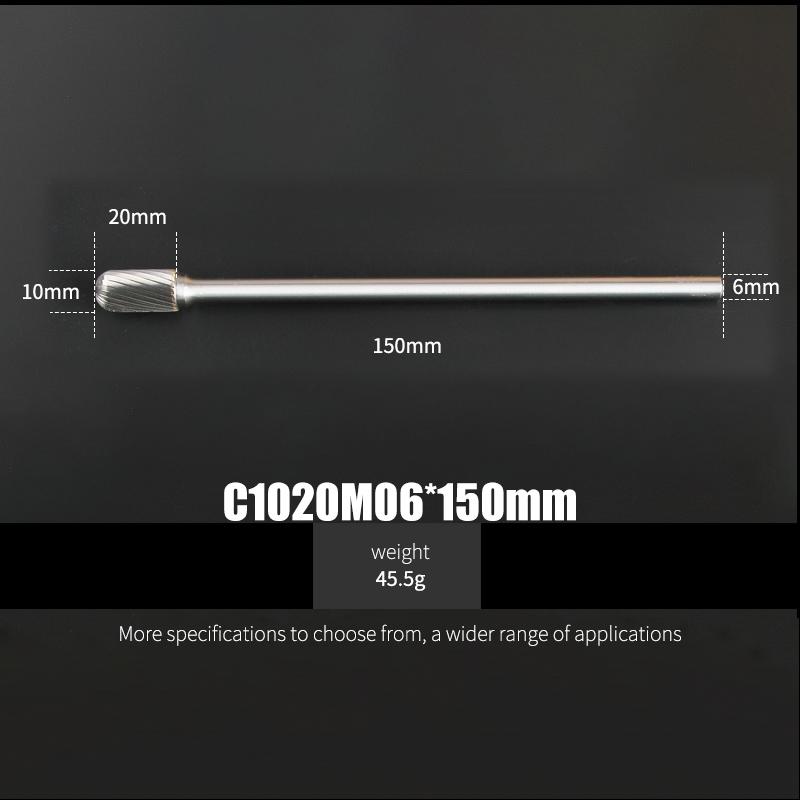 

Длина 150 мм, 1 шт., вращающиеся напильники из карбида вольфрама, цилиндрические, круглые, острые, тип 6 мм, 8 мм, 10 мм, фреза для деревообработки и металла