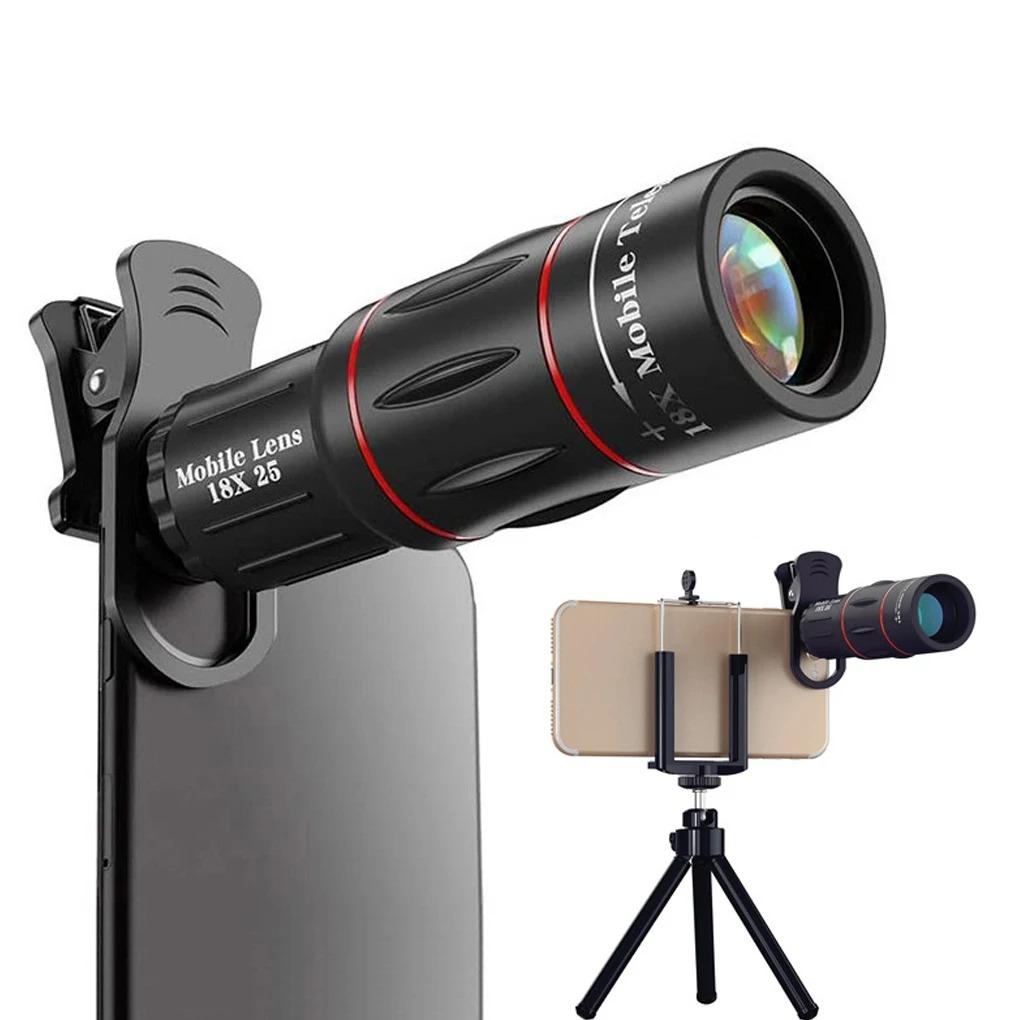 18x Telephoto Lens, High-Definition Telephoto Mobile Phone Lens And Tripod, Bak4 Prism ,Bird Watching, Travel