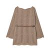European and American Style, New Women's Clothing, Foreign Style, Fashionable, Casual Style, with Belt Knitted Sweater.