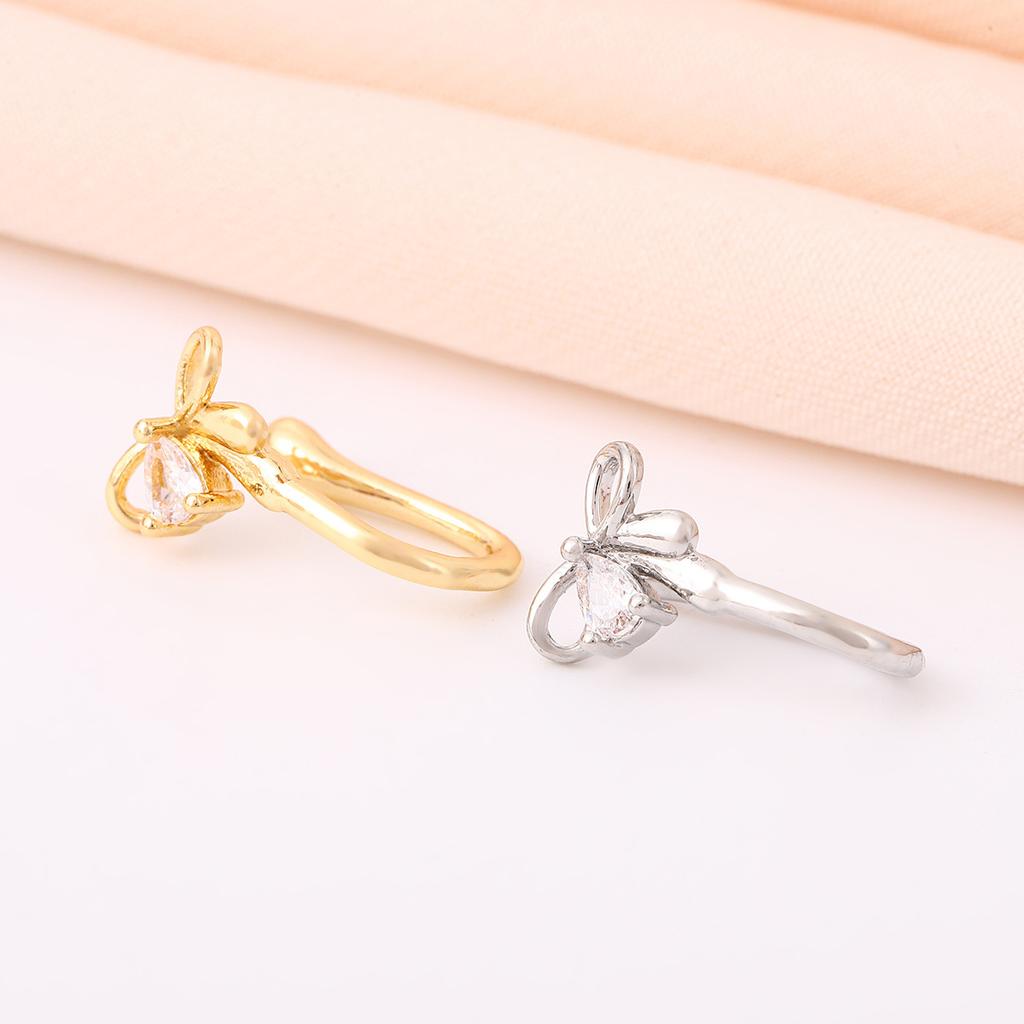 Delicate Bow Nose Stud Sweet And Fresh Niche Design Nose Ring Personality Fashion Creative Nose Clip