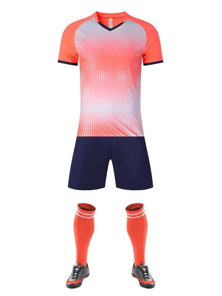 Rychlá přizpůsobitelná sada sportovního dresu pro dospělé a děti pro venkovní fotbalovou soutěž.
