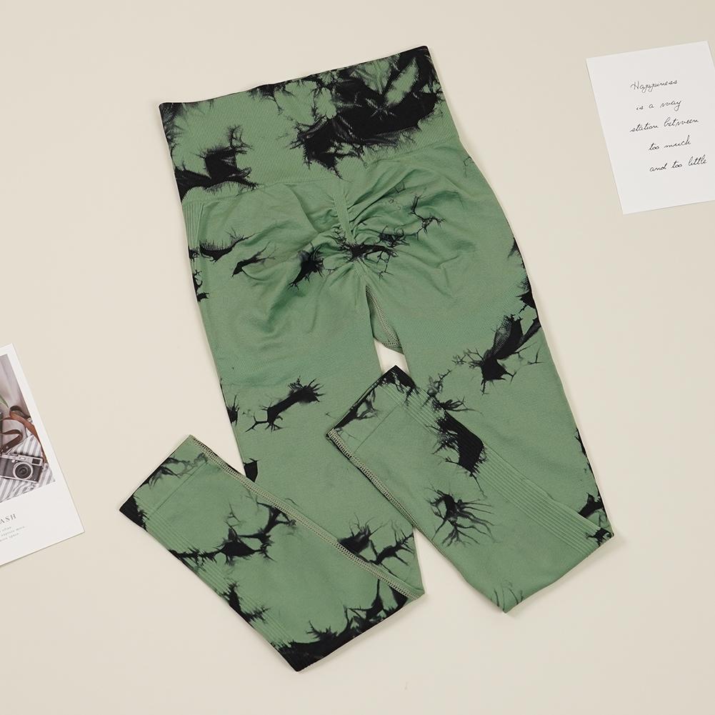 Women Tie Dye Leggings Seamless High Waist Yoga Pants Butt Lift Tummy Control Gym Tights Quick Dry Workout Bottom