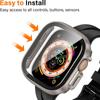 Glass+case For Apple Watch Ultra 2 3 49mm smartwatch PC Bumper+Screen Protector Tempered Cover iwatch series band Accessories