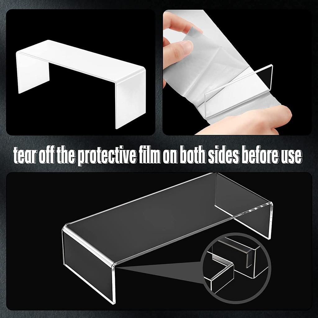 Clear Acrylic Display Riser Stand Jewelry Display Shelf Cupcake Stand Showcase Fixtures for Candy Dessert Figures Collections