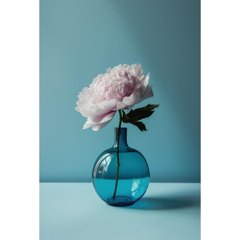 Classic Simple Still Life Blue Vase Flowers Arrangement Poster Canvas Painting Printing Art Pictures Home Room Wall Decor Gift