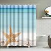 Starfish Beach Theme Shower Curtain - Waterproof And Durable - Perfect For Home Bathroom Decor Easy To Clean And Maintain