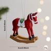 Christmas Horse Figurine Home Accent Decoration for Table Shelf Entrance