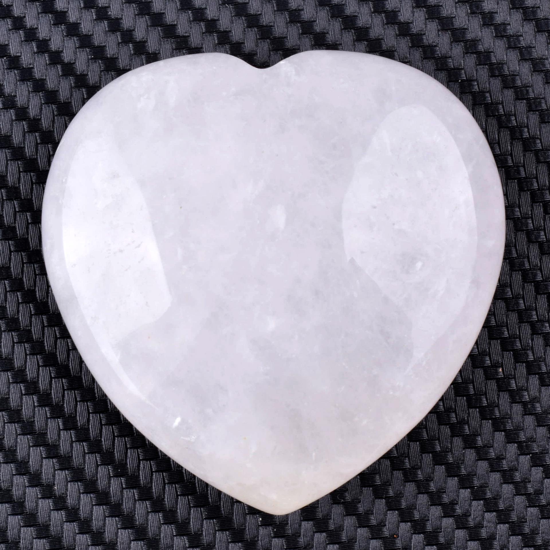 Pink Crystal Heart-Shaped Natural Gemstone, 6cm DIY Ornament