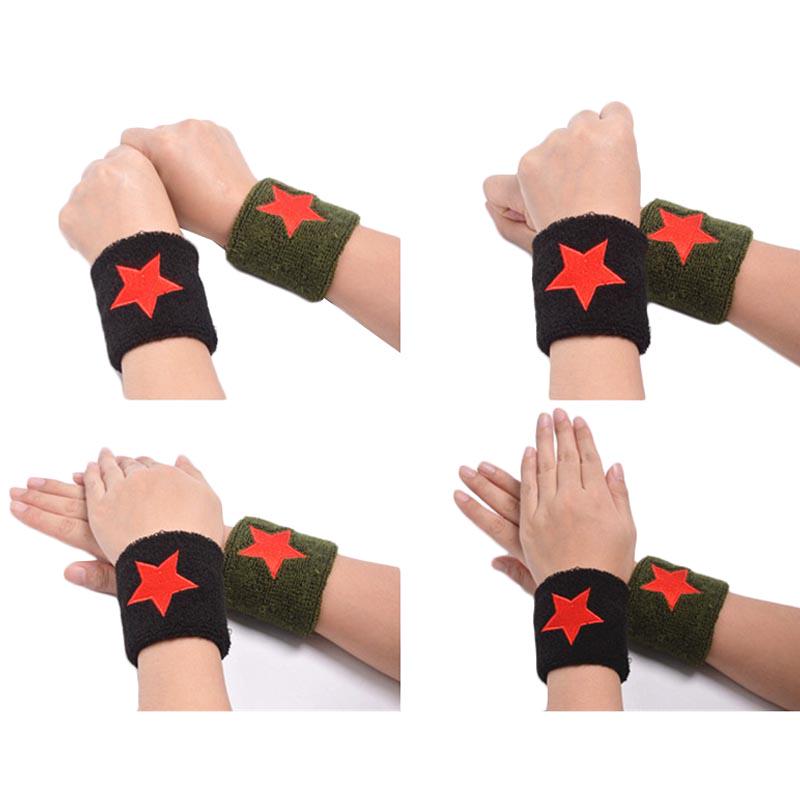 Red Star Sports Wristband Cotton Wrist Support Protector Sweatband Wrist Wrap, Red Star Sports Wristband Cotton Wrist Support Protector Sweatband Wrist Wrap,