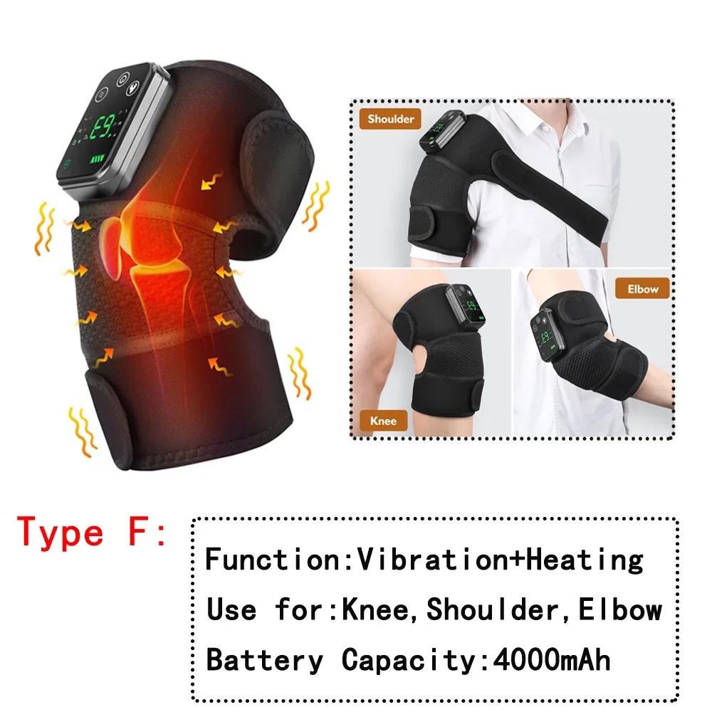 Electric Knee Tempreature Massager Fomentation Vibration Massage Device Shoulder Elbow Joint Heating Knee Pad Blood Circulation