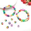 Diy Soft Pottery Bead Separation Mixed Color Fruit Cartoon English Letters Perforated Loose Beads, Sliced Bracelet Material
