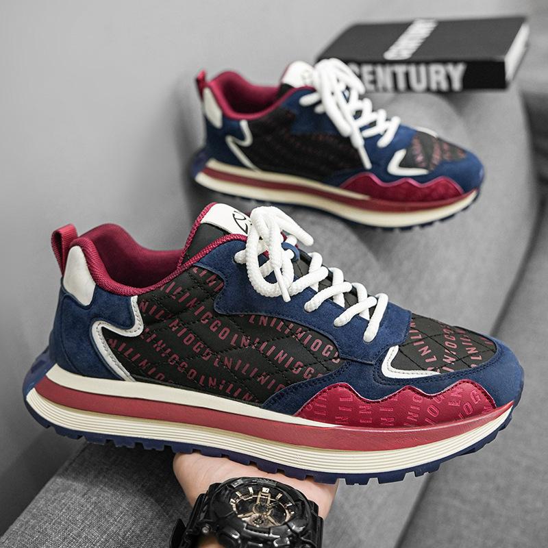 European Station Men's Shoes 2024 New Winter Running Non-slip Sports Shoes Youth Trend Versatile Forrest Gump Dad Shoes