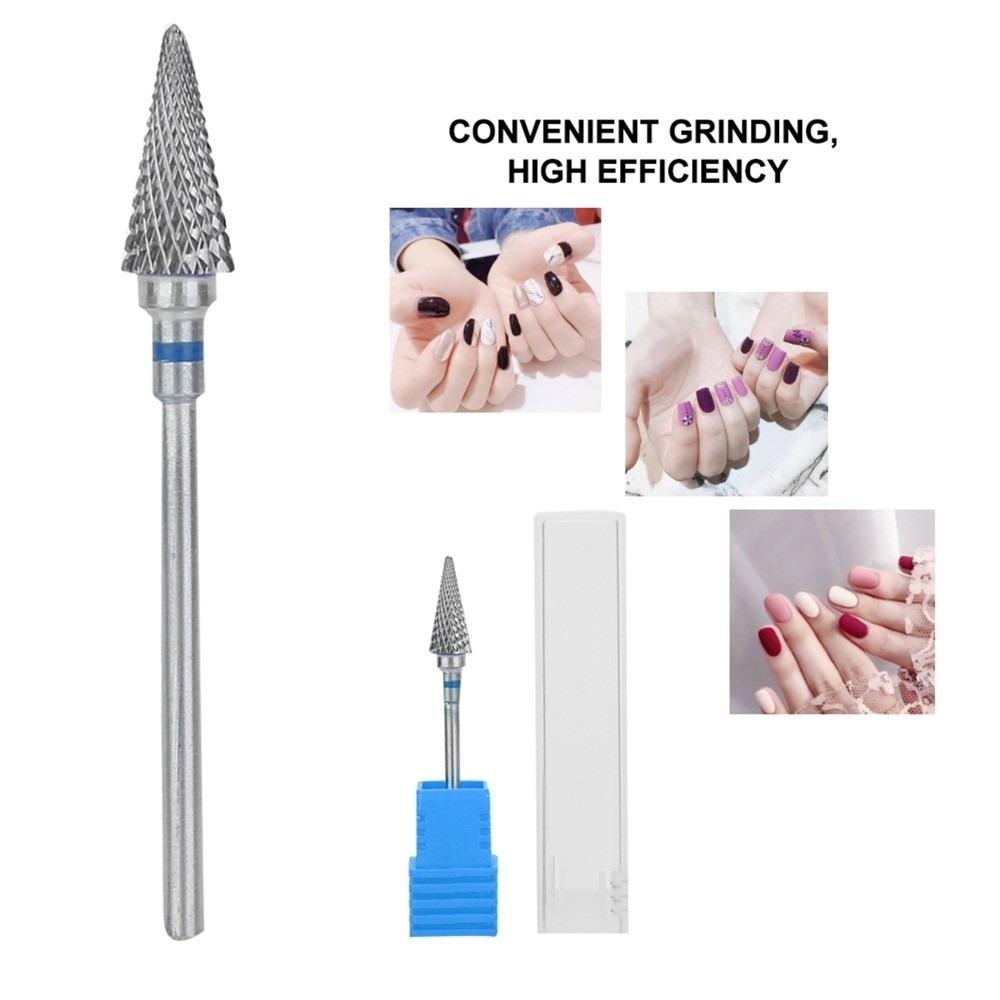 

Tungsten Steel Electric Pedicure Drill Bits Portable Cone Bits Nail Art Drill Bits Nail Salon синий