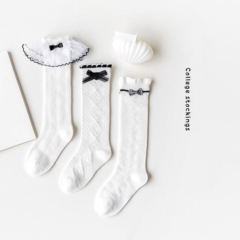 Children's Socks  Breathable Leg Socks  Comfortable  Bow Socks