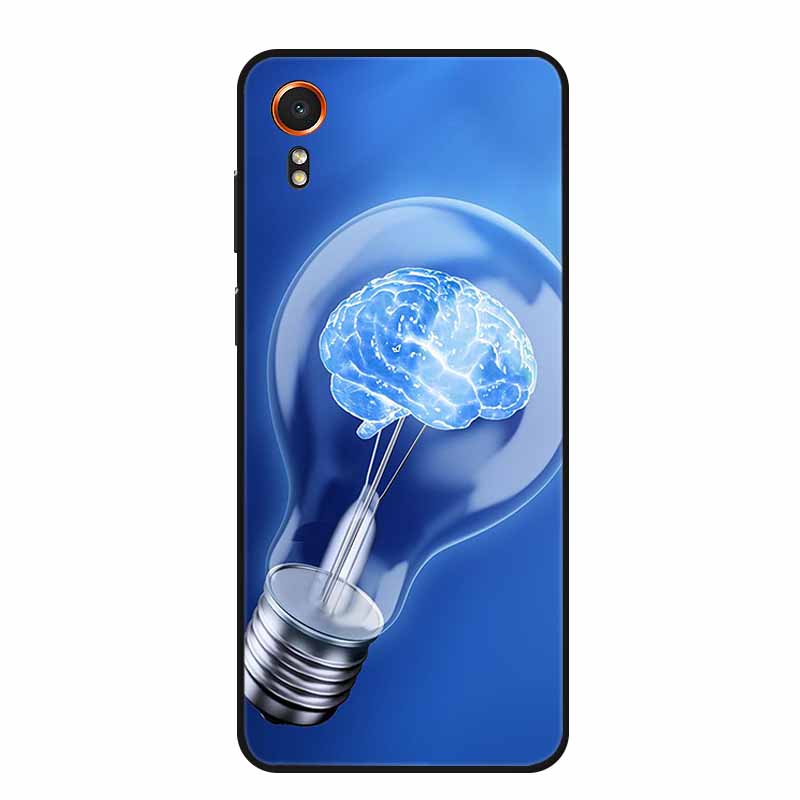 For Samsung Galaxy Xcover 7 Case Fashion Flowers Black Silicone Soft Back Cover For Samsung Galaxy Xcover7 Phone Case Coque Capa