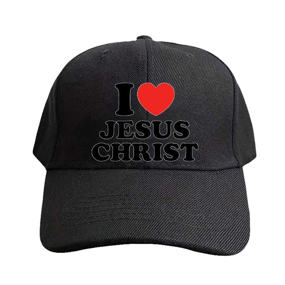 I Love Jesus Christ Cap summer woman Man Adult Hat Fashion Casual Adjustable Printed Baseball Caps Trucker Cap Adjustable