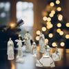 Christmas Nativity Figurine,Resins Stable Nativity Scene Holy Family Collectable Decors,Christmas Table Figure Ornament
