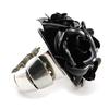 Les Trésors De Lily [J2045] - Black 'Boules De Roses' Designer Ring