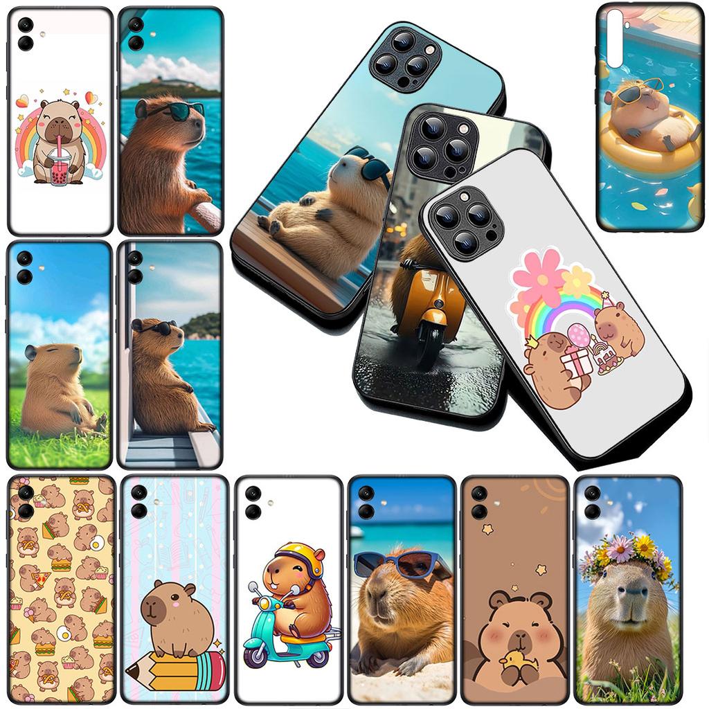 Casing for Apple iPhone 17 Pro XS Max Air 6 7 8 Plus 5 + SE 2022 SE2 16E Phone Cover Protective Case Cartoon Capybaras