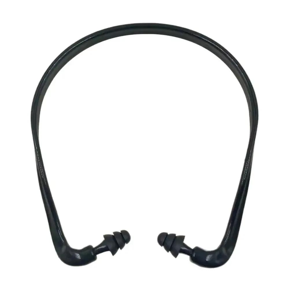 Soft Silicone Headband Earplugs Anti Noise Waterproof Swimming Sleeping Noise Reduction Reusable Ear Plugs Blue Black Orange