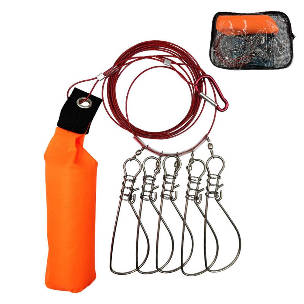 Fishing Stringer Live Fish Lock Aluminum Alloy Silicone Fish Stringer Clip Fish