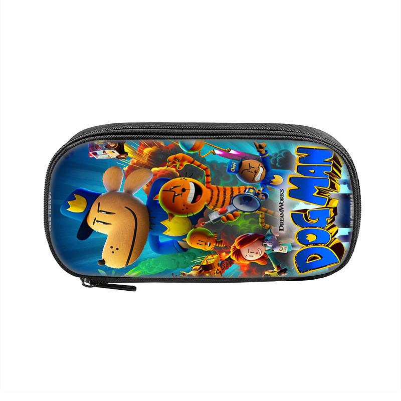 Dogman Detective Pencil Case Large Capacity Nylon Storage For Students
