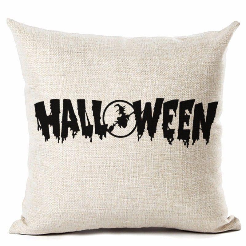 18" Cotton Halloween Linen Throw Pillow Case Cushion Cover Party Home Decor Sofa