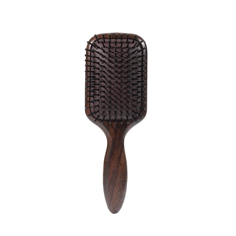 Ebony Wood Air Cushion Comb - Scalp Massager for Long Hair, Suitable for Men and Women