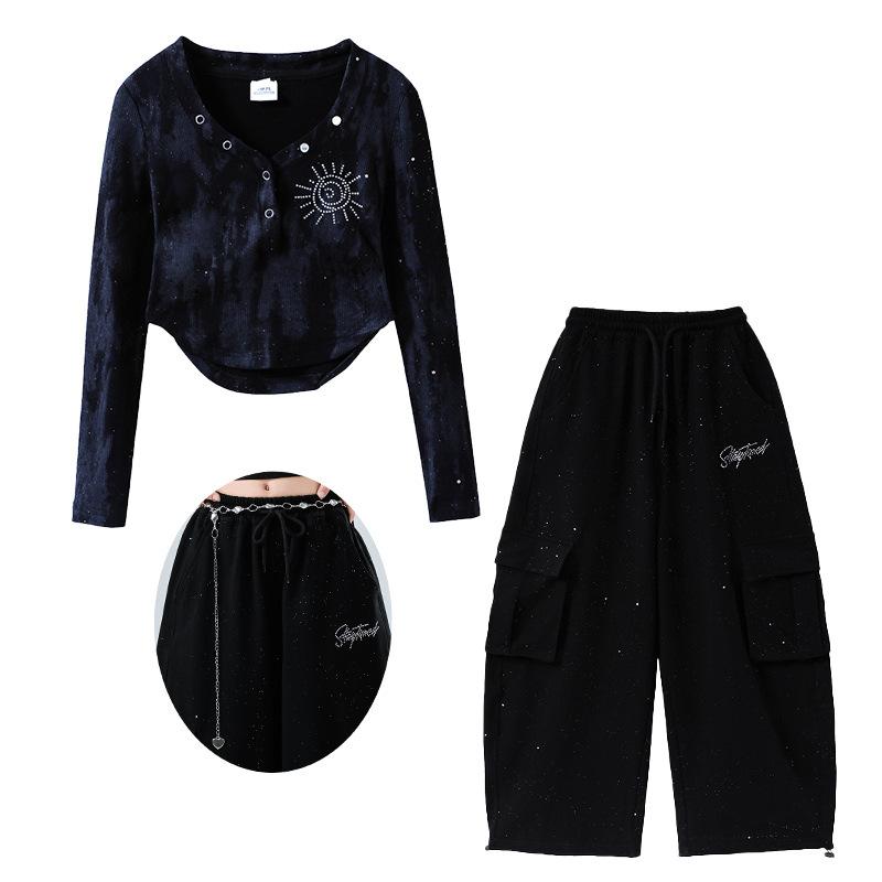 Jazz Dance Costumes for Girls Korean Version of Fashionable Jazz Dance Practice Suits for Girls Autumn Performance Costumes