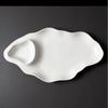 White Ceramic Dinner Plate Dumpling Plates with Sauce Grid Boiled Shrimp Plate Sushi Plates Dim Sum Dish Snack Bowls Fruit Trays
