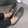 Men's Casual Leather Shoes Lightweight Loafers Moccasins Slip on Classic Male Comfortable Driving Shoe