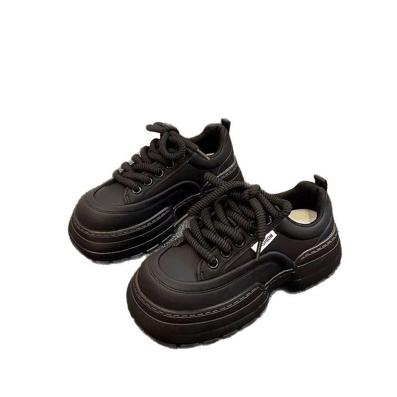 High-end thick-soled little white shoes women's spring versatile board shoes new height-increasing casual sports dad shoes