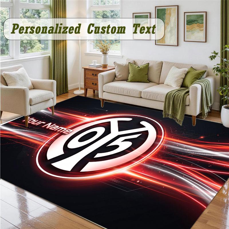 Crystal Velvet Square Rug Custom NameMainz 05 Pattern Non Slip Home Floor Decor Rug