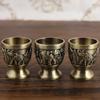 European Vodka Glass, Alloy Retro Relief Elephant Cup, Mini Portable Drinking Tumbler,Delicacy Living Room Decoration Gift, 1pcs