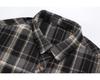 Trendy Korean Retro Plaid Plus Size Lapel Short Sleeve Shirt