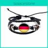 Bracelet Exquis Drapeau National Créatif Homme Femme Bracelet Drapeau National