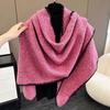 Loose Fit Knitted Poncho Cape Thick Women Shawl Fashion Warm Shawl Scarf  Office Wear