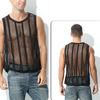 Summer Men Vest Round Neck Sleeveless Ultralight Quick-drying See-Through Sexy Tank Top Fitness Singlets for Female