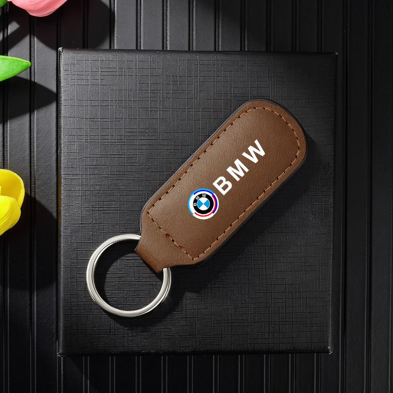 Luxury Leather Car Badge Keychain Keyring Metal Key Ring For BMW 50th Anniversary 1 3 5 7 Series G30 G20 E87 E92 E30 X1 X3 X5 X6 ulbn07