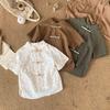 Summer Children's Short Sleeved Shorts Set Cool Tang Style Hanfu Outfit
