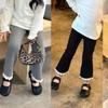 Children Casual Simple Pants Autumn and Winter New Korean Style Girls Leggings Cotton Solid Color Stretch Bell Bottoms Amagi