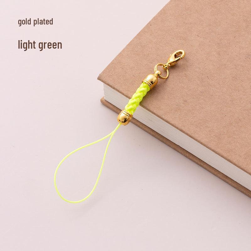 Gold Electroplated DIY Jewelry Accessory: Lanyard Lobster Clasp and Mobile Phone Pendant Rope