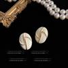 Mid-Century Vintage Stud Earrings: Trendy Literary Style in Light Luxury Fashion
