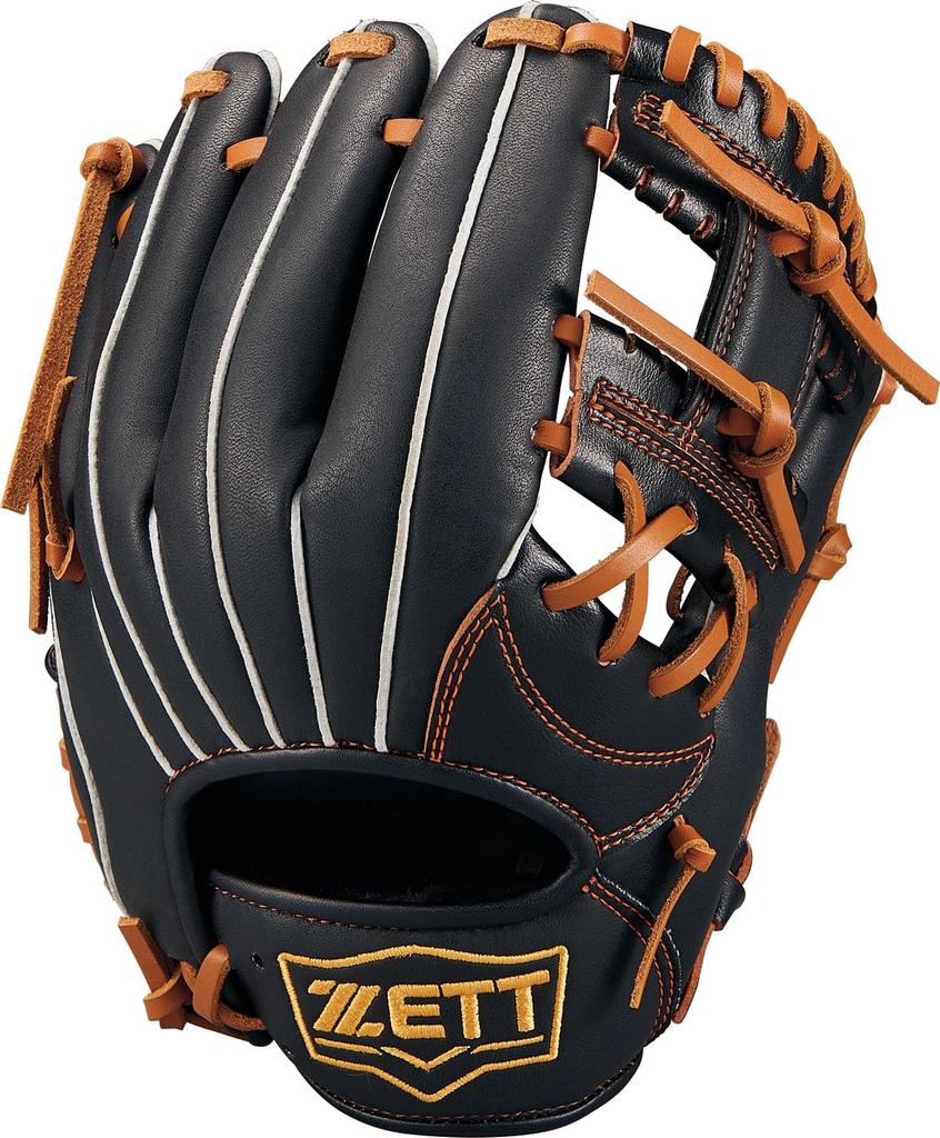 ZETT AcroCatch Youth Baseball Size Black x Oak Brown BJGB77520F Glove, All-Around, Left-Handed Throw, Small, (1936),