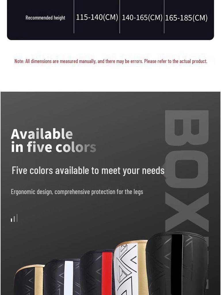 Adult & Child Martial Arts Shin & Foot Guards with Ankle Protection - Ideal for Boxing, Sanda, & Muay Thai Training