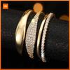 Huitan 4Pcs/Set Luxury Women Ring for Wedding Engagement Fashion Accessories Gold Color/Silver Color Inlaid Shiny CZ Jewelry