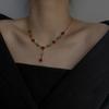 Medieval Vintage Rose Necklace Female French Retro Temperament High Sense Collarbone Chain Trendy Neck Chain Sweater Chain