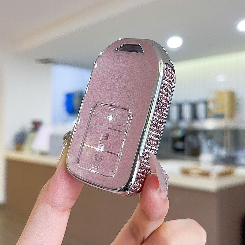 Premium Women's Car Key Case for Honda Accord, Civic, CR-V, Fit, Odyssey, Vezel, Lingpai, and XR-V